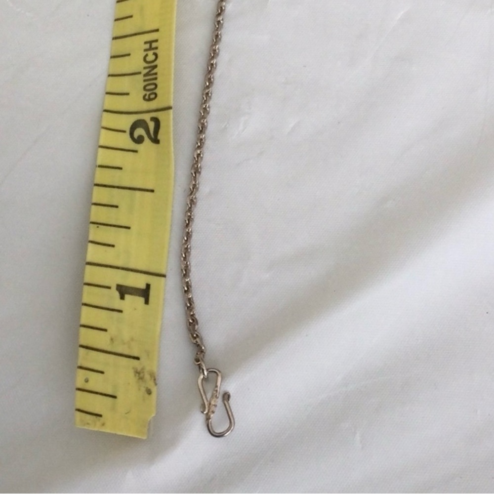 2 pc Vintage Silver Necklace and Earrings w/semi precious stones marked (925) - Picture 10 of 12